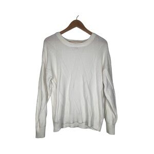 Chelsea & Theodore Classic White Cable Knit Sweater